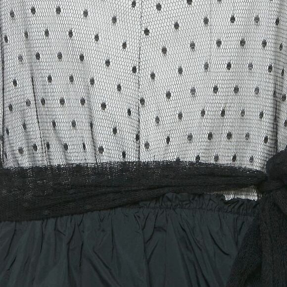 Red Valentino White/black Plumetis Trim Jersey And Crepe Mini Dress S - Picture 3 of 6